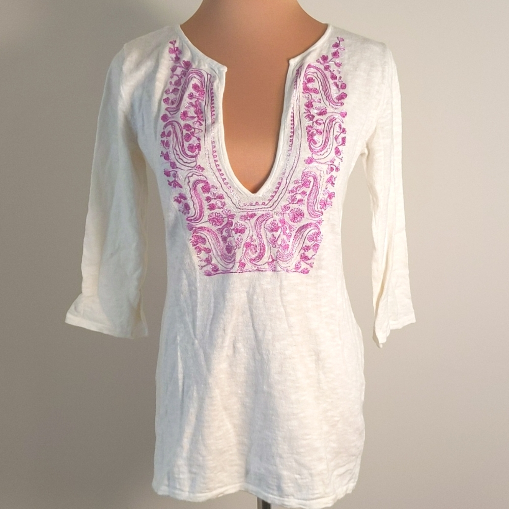 Marisa Christina Embroidered Tunic, S, EUC